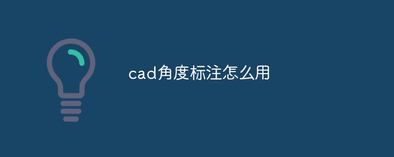 cad角度标注怎么用