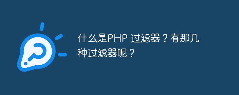 2021062107201718089470 什么是PHP 过滤器?有那几种过滤器呢?