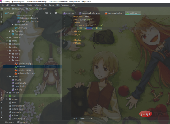 如何用phpstorm写html5