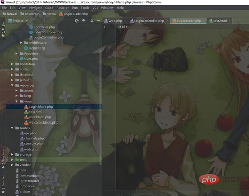 如何用phpstorm写html5