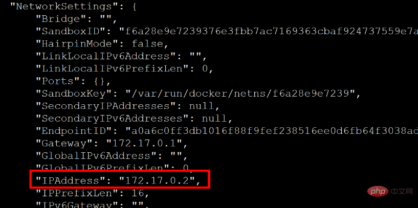 怎么查看docker容器的ip