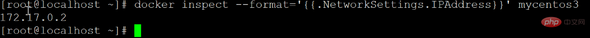 怎么查看docker容器的ip