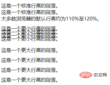 html怎么设置p标签行间距