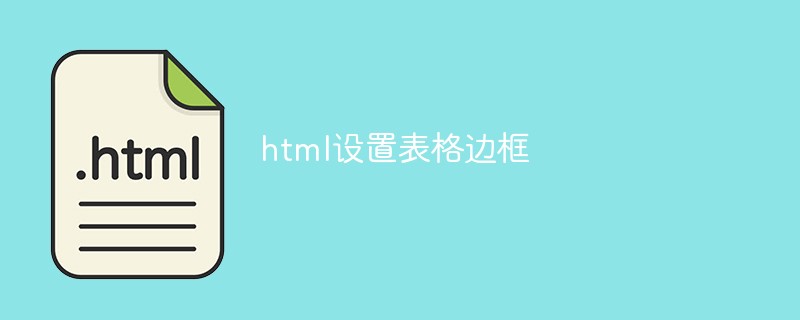 2021062108123019651870 html怎么设置表格边框