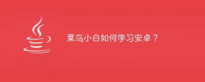 2021062108223010991580 菜鸟小白如何学习安卓?