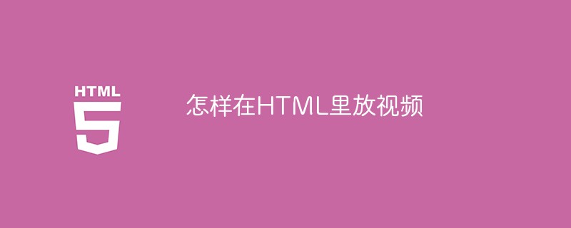 2021062108261014206821 怎样在HTML里放视频