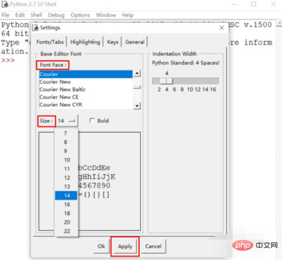 python字体大小如何设置
