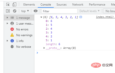 JavaScript怎么让数组倒序