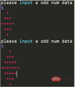 1592897004714091.png python如何输出星号组成的菱形图形?