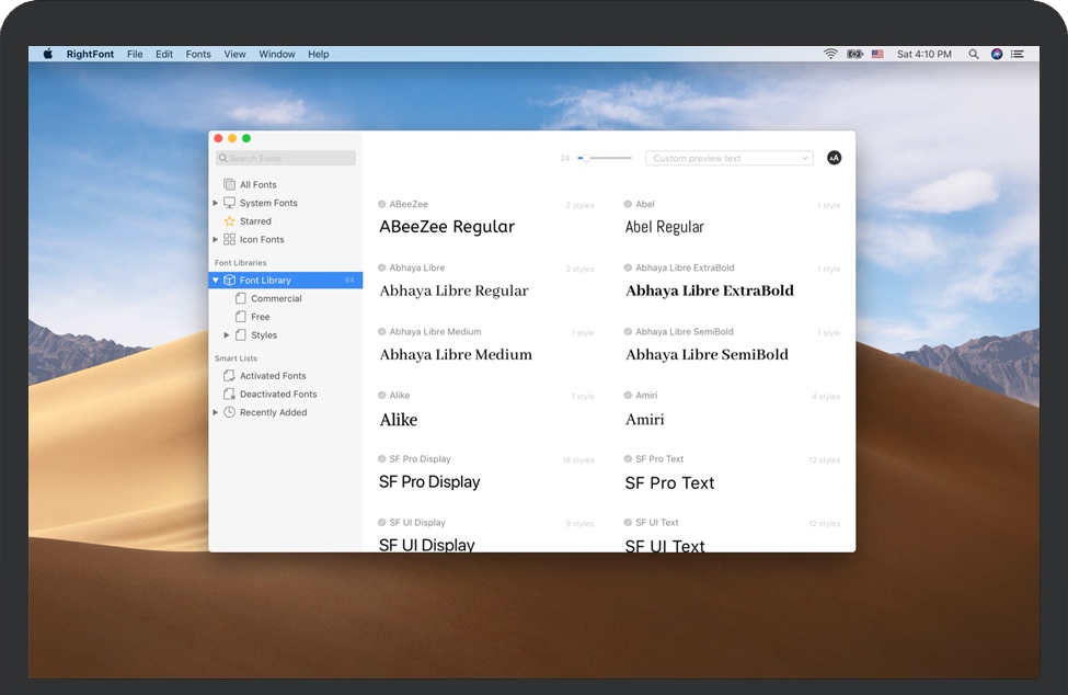 RightFont for Mac v6.2 苹果终极字体管理器应用程序 完整版下载