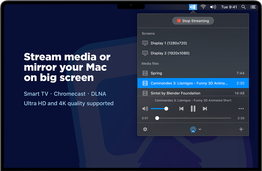 JustStream PRO for Mac v2.7 将Mac镜像和投屏智能电视应用 专业完整版下载