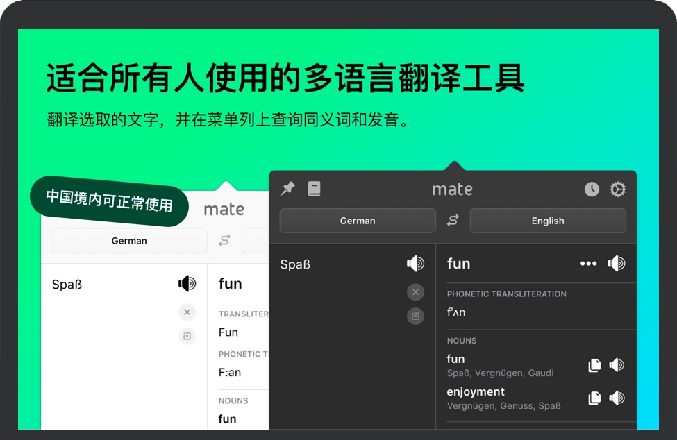Mate Translate for Mac v8.1.1 苹果电脑多语言翻译应用程序 中文破解版下载