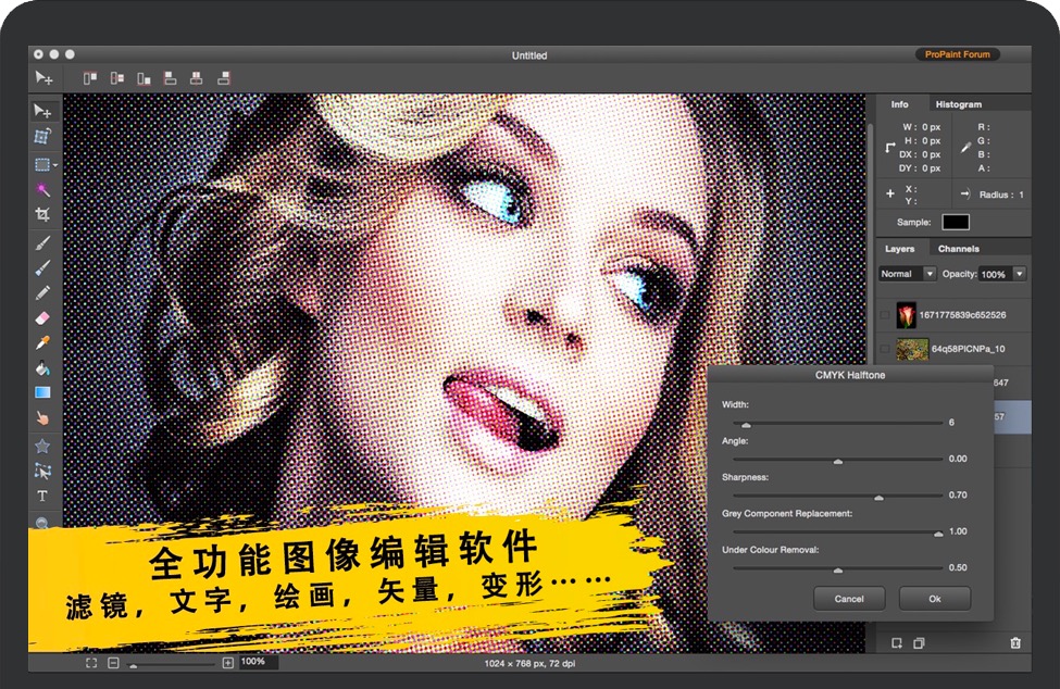 ProPaint for Mac v3.7.0 苹果电脑图片编辑和绘画工具 中文破解版下载