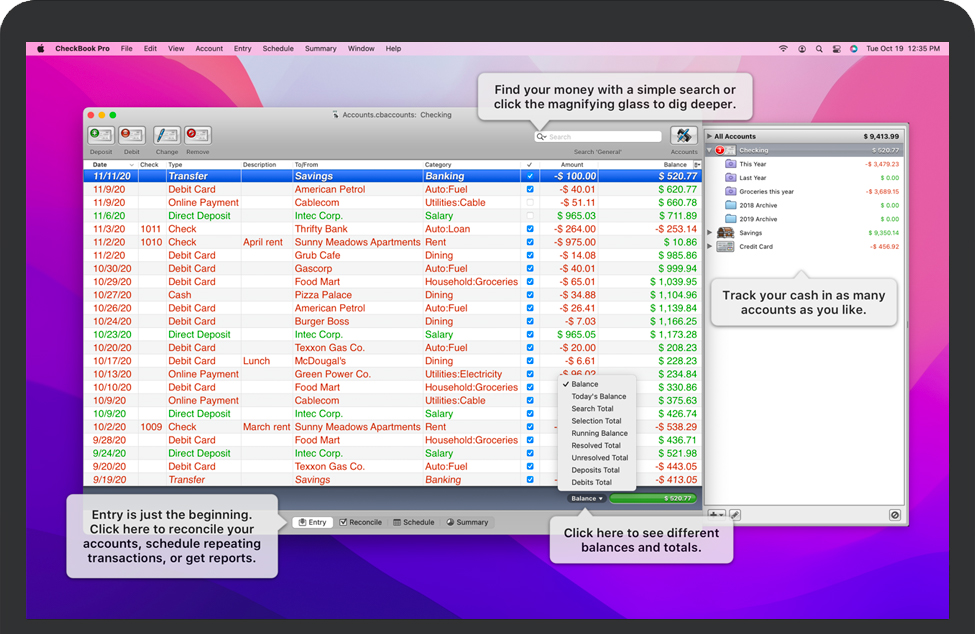 CheckBook Pro Mac版 v2.7.13 苹果电脑个人理财应用软件 完整版下载