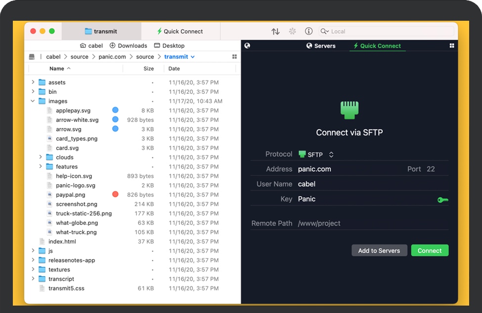 Transmit 5 for Mac v5.8.10 苹果专业的FTP客户端 中文完整版下载