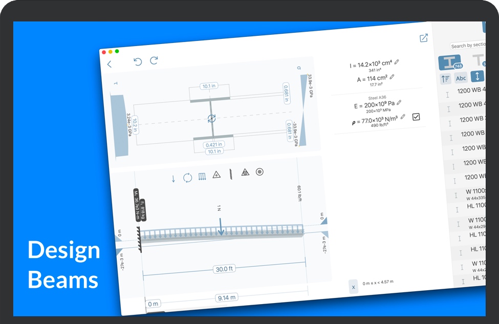 Deflection for Mac v5.15.0 苹果梁的挠度结构梁分析程序 中文破解版免费下载