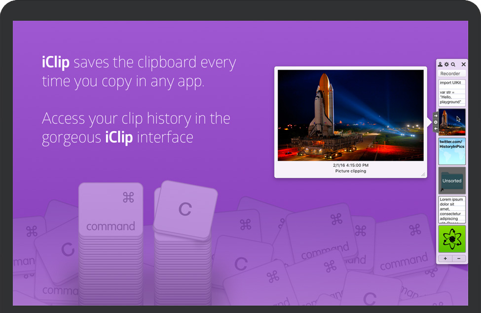iClip for Mac v5.5.6b2 苹果电脑剪贴板历史记录管理程序 完整版下载