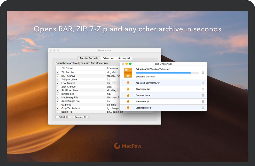 The Unarchiver for Mac 苹果电脑压缩解压软件 免费中文版下载