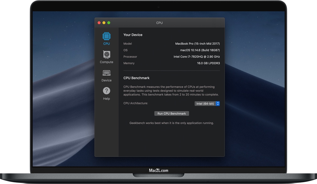 Geekbench 5 for Mac v5.4.5 苹果电脑系统跑分性能检测程序 破解版下载
