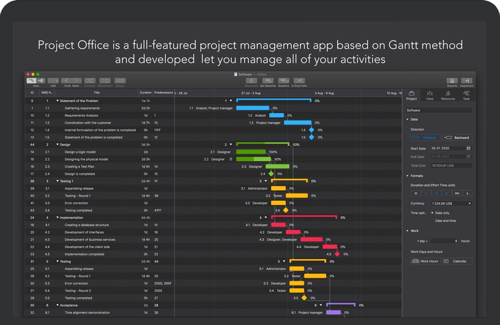 Project Office for Mac v8.5 苹果项目办公室/甘特图软件 中文破解版下载