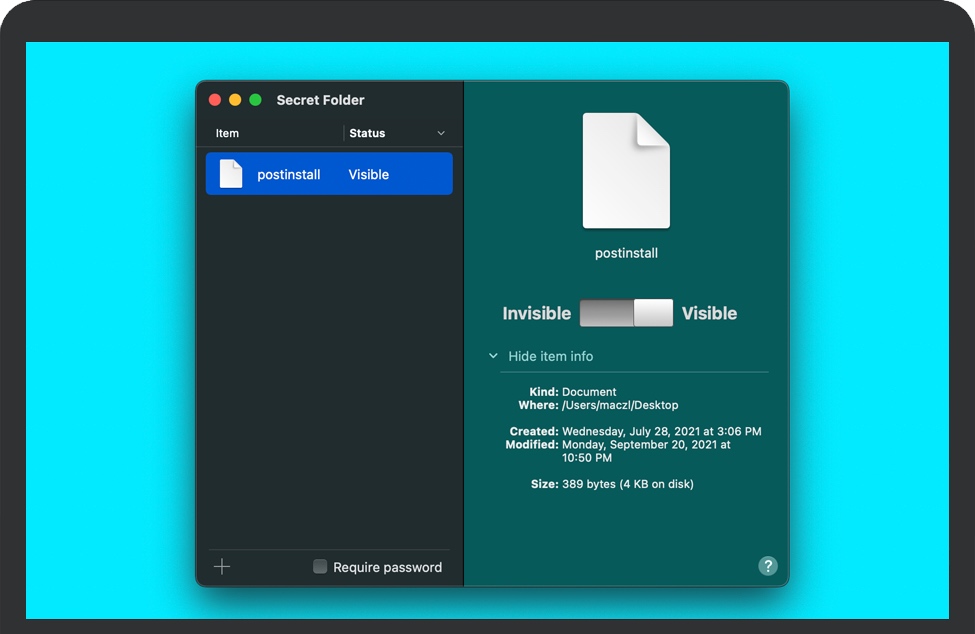 Secret Folder for Mac v10.5 苹果文件或文件夹保护程序 破解版下载