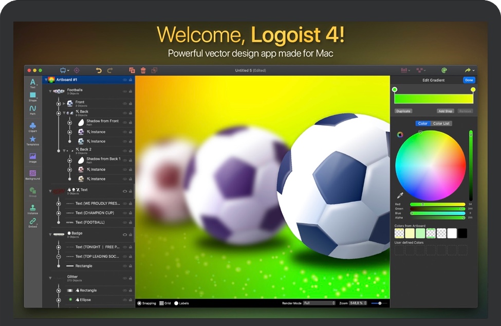 Logoist 4 for Mac v4.2.1 苹果电脑LOGO/图形设计软件 中文破解版下载