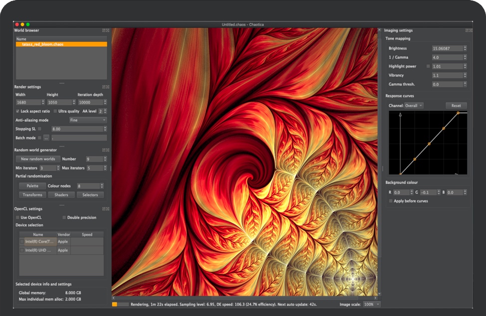 Chaotica for Mac v2.0.36 苹果艺术作品创作分形程序 破解版下载