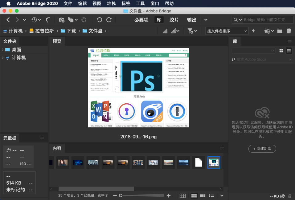 Adobe Bridge 2020 Mac v10.0 数字资产管理软件 中文一键安装版下载