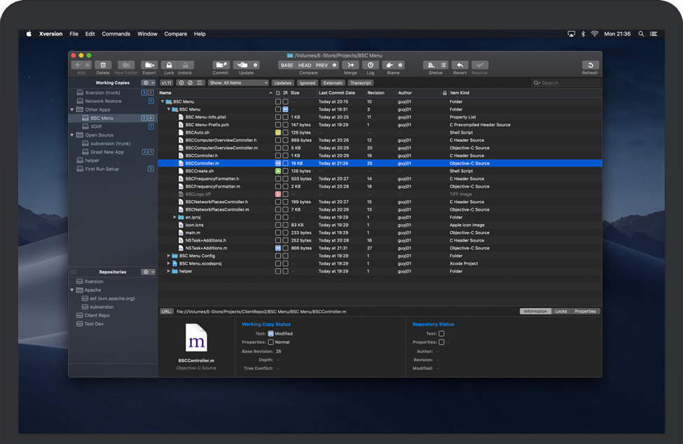 Xversion for Mac v1.3.8 苹果企业级版本控制丨SVN客户端 破解版下载