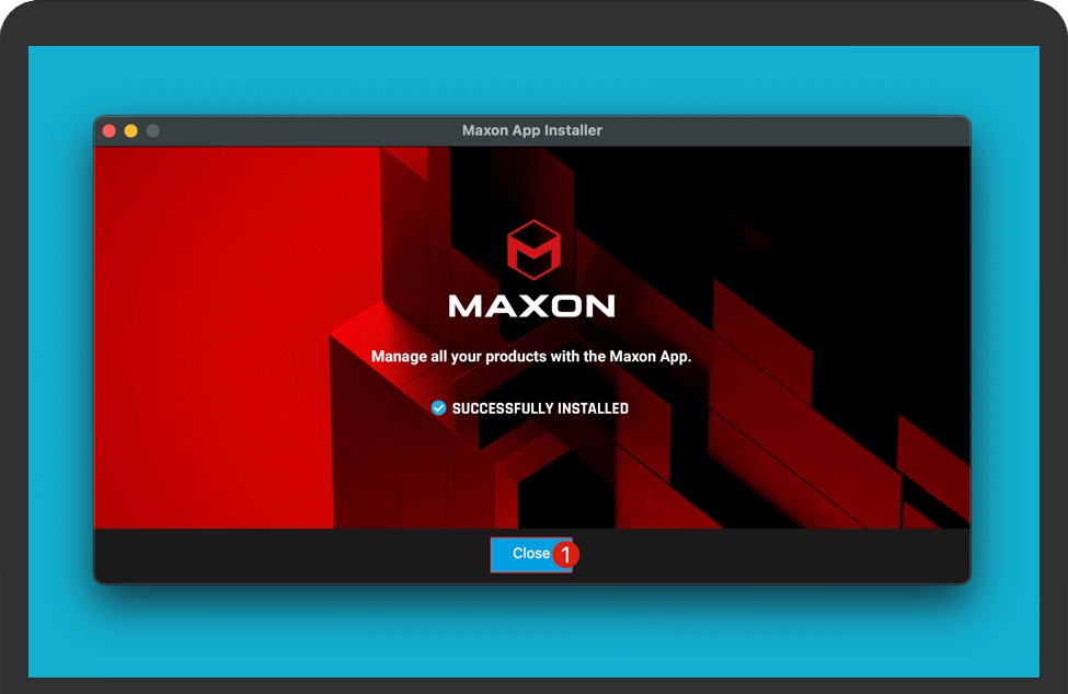 关闭Maxon安装界面