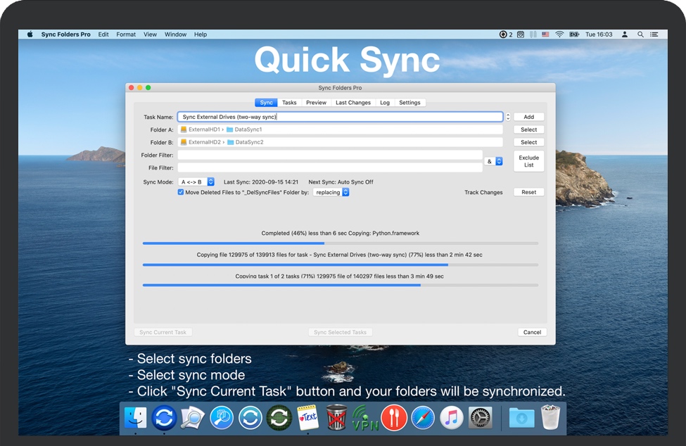 Sync Folders Pro for Mac v4.4.8 苹果文件同步软件 中文破解版下载