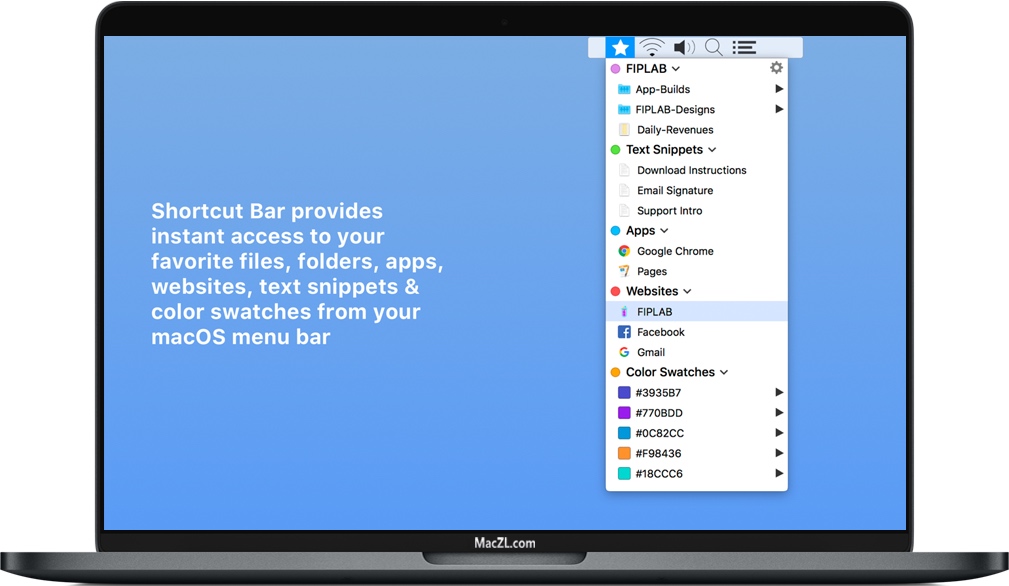Shortcut Bar for Mac v1.8.28 苹果文件夹快速启动访问 破解版下载