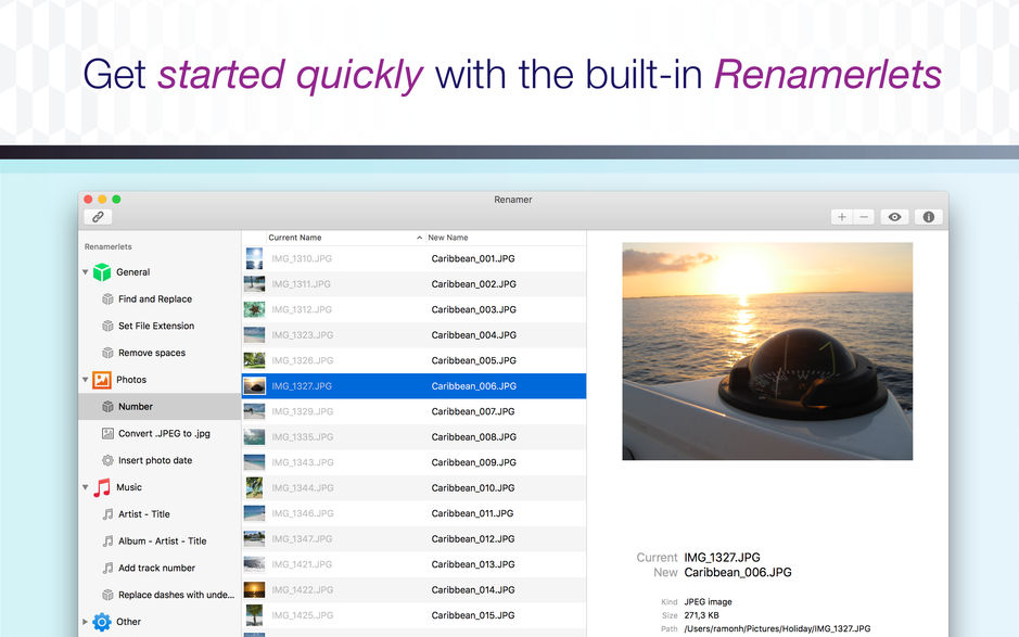 Renamer 5 for Mac 5.2.6 批量文件重命名工具 破解版下载