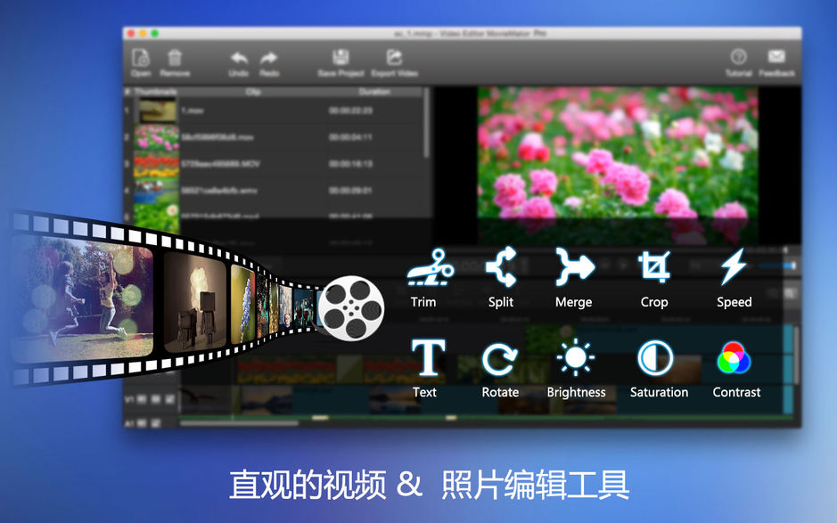 Video Editor MovieMator Pro for Mac 2.5.1 视频编辑软件 中文破解版下载