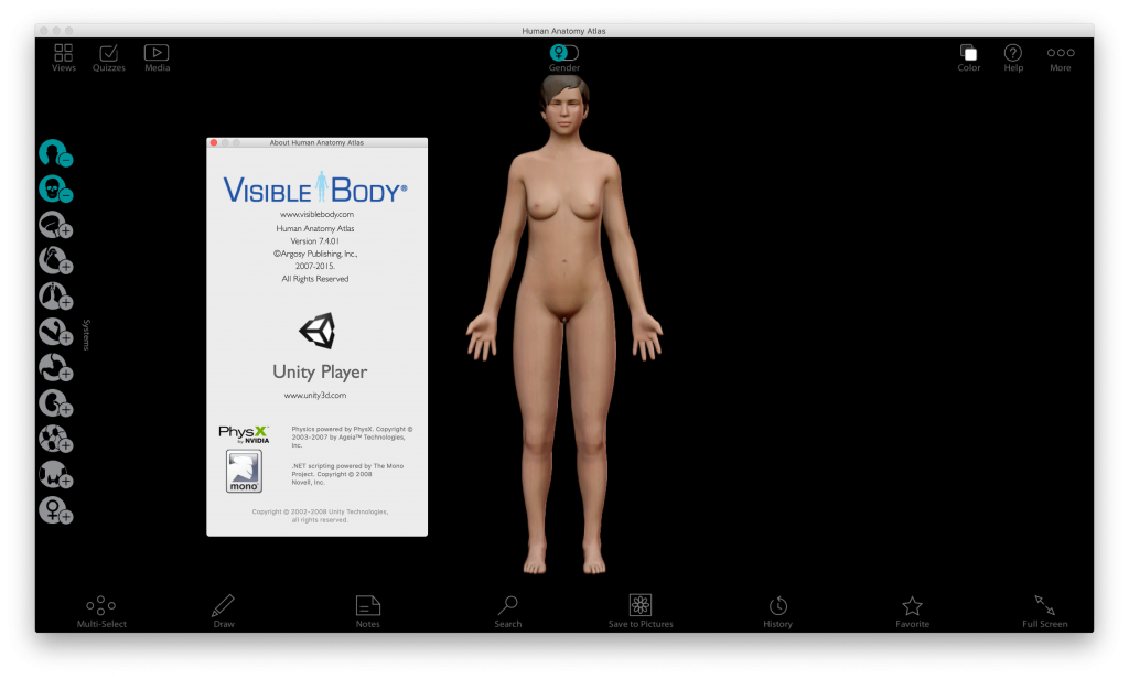Human Anatomy Atlas 7.4.01 For Mac 人体解剖软件 - 