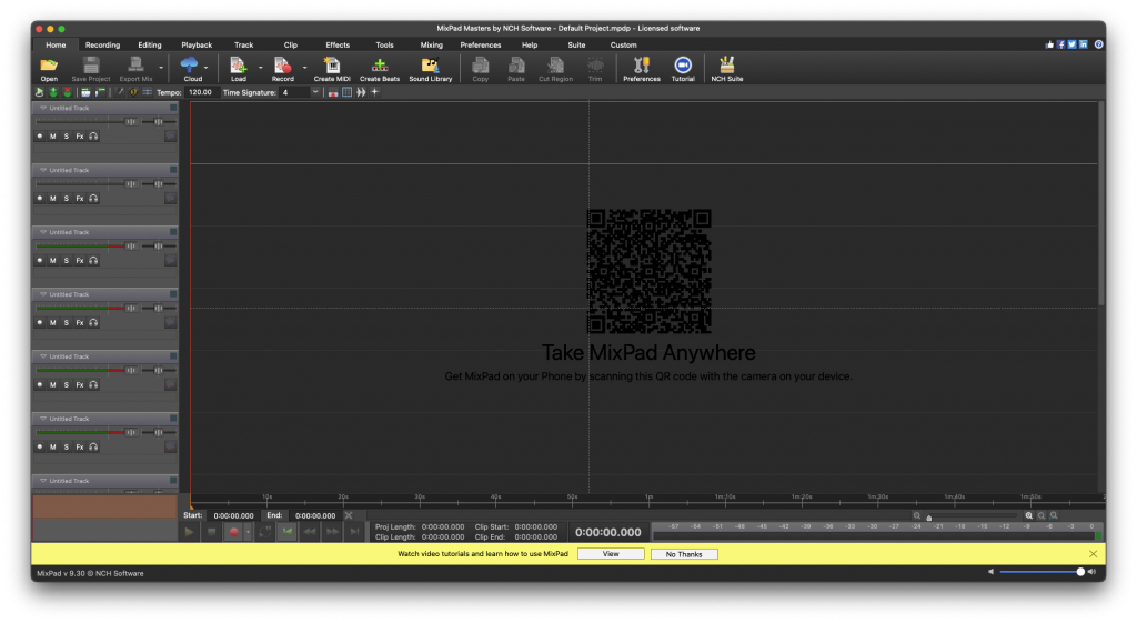MixPad For Mac音频制作多轨混音软件 V9.30