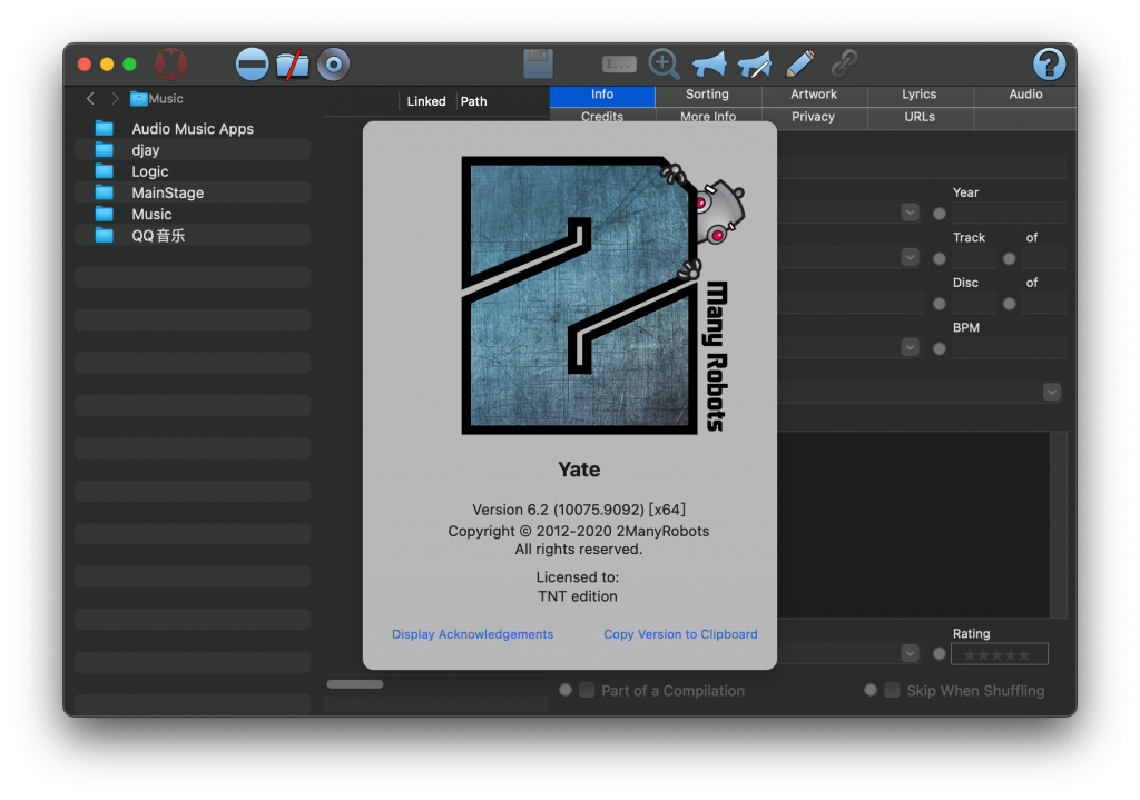 Yate For Mac音频文件编辑和标签管理工具 V6.2.0 - 
