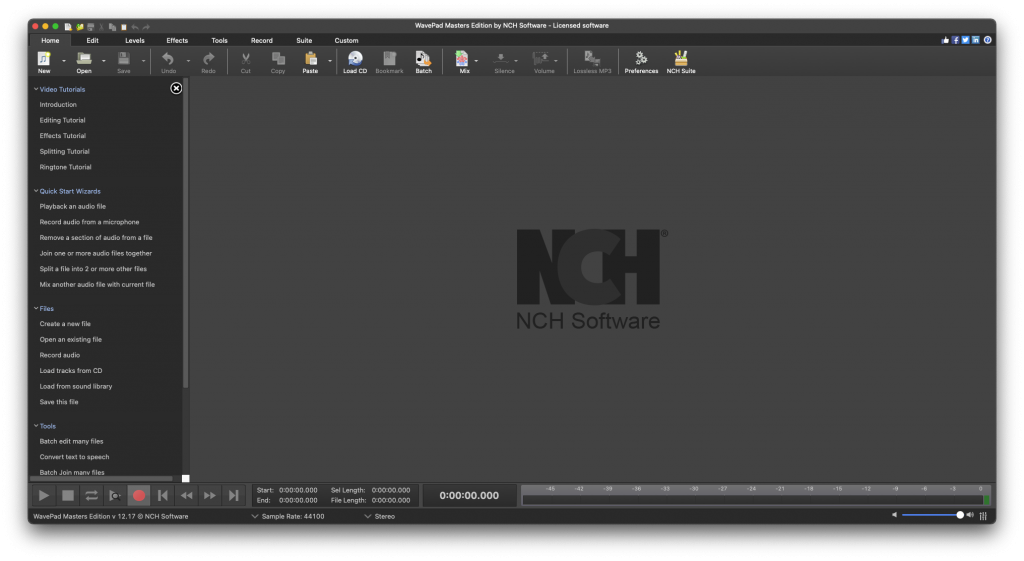 NCH WavePad Master For Mac专业的音频以及音乐编辑工具 V12.17