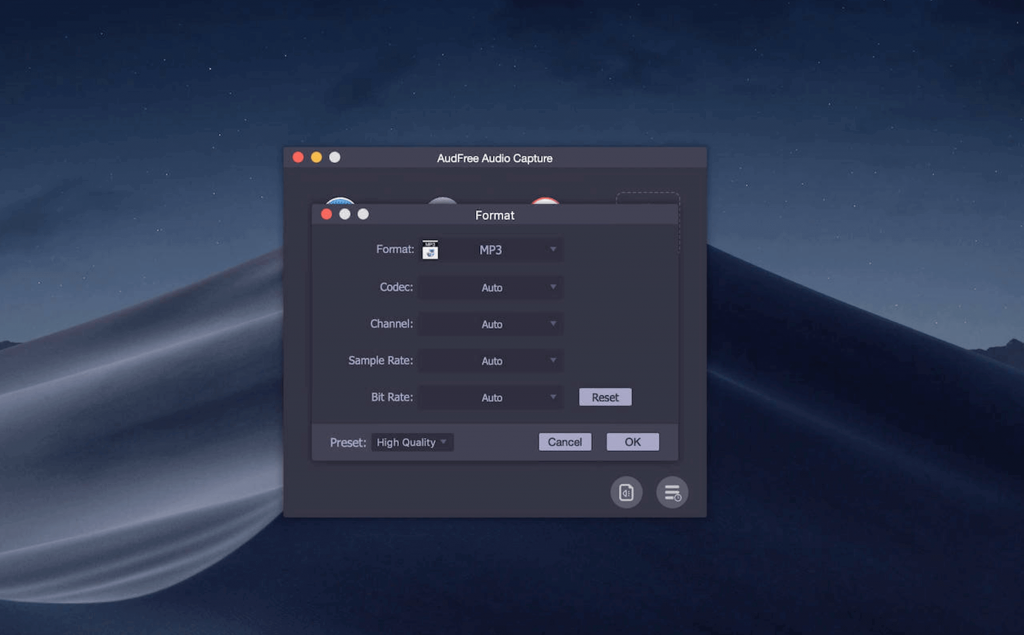 AudFree Audio Capture For Mac优秀的音频捕获工具 V2.5.0