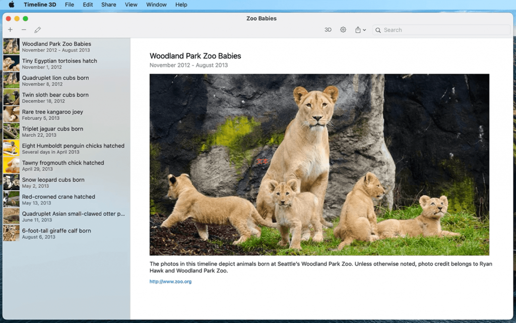 Timeline 3D For Mac一款3D时间轴记事本工具 V5.3.2