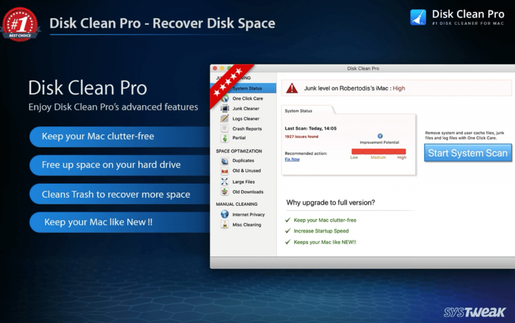 Disk Clean Pro For Mac磁盘清理工具 V6.3