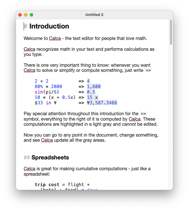 Calca For Mac文本编辑和符号计算工具 V1.5.3