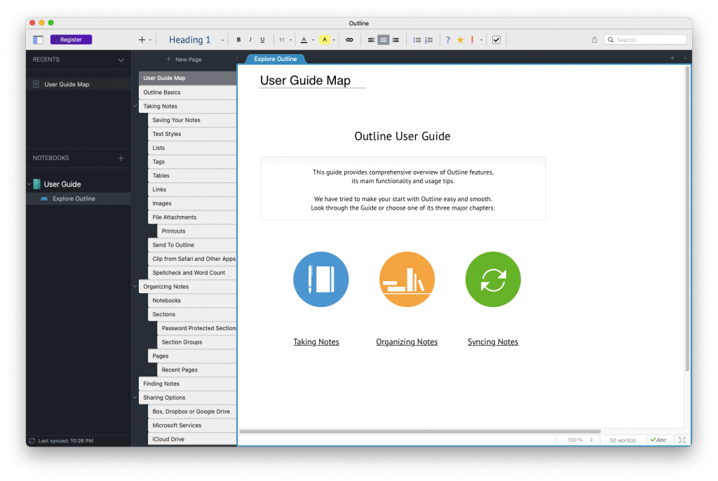Outline For Mac优秀的笔记工具 V3.2103.4