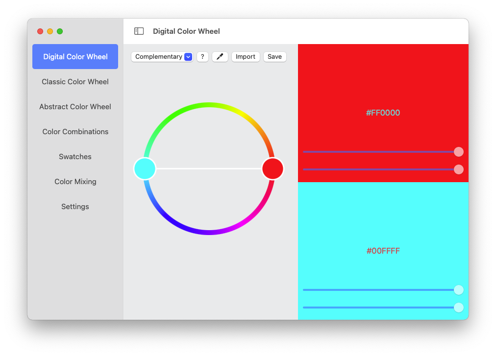 Color Wheel For Mac强大的数字色轮工具 V6.1