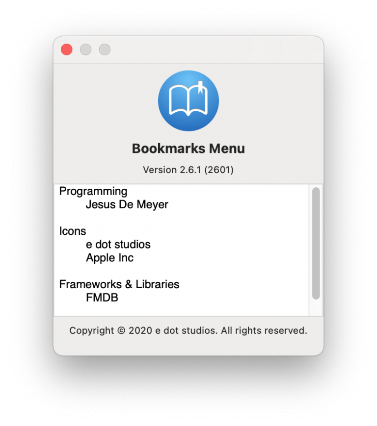 Bookmarks Menu For Mac书签管理工具 V2.6.1 - 
