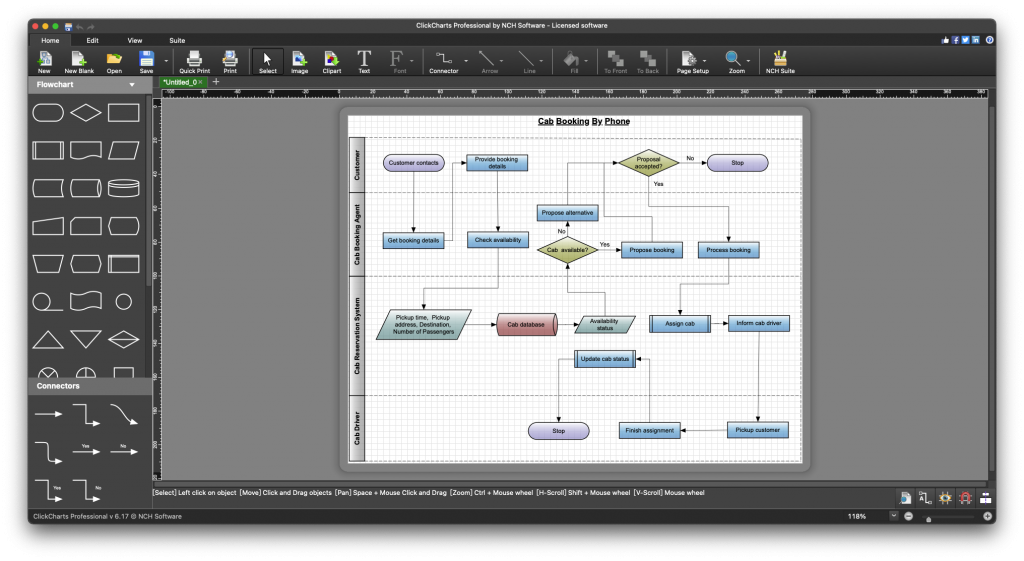 NCH ClickCharts Pro For Mac流程图绘画制作工具 V6.17