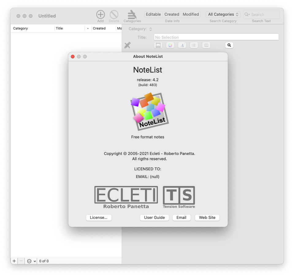 NoteList 4 For Mac数据存储工具 V4.2