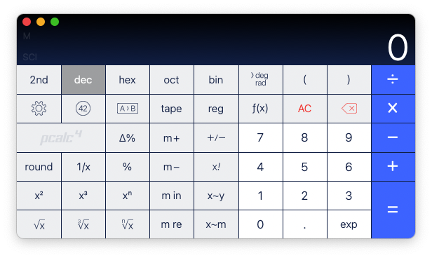 PCalc for Mac v4.10 功能齐全的科学计算器 破解版下载