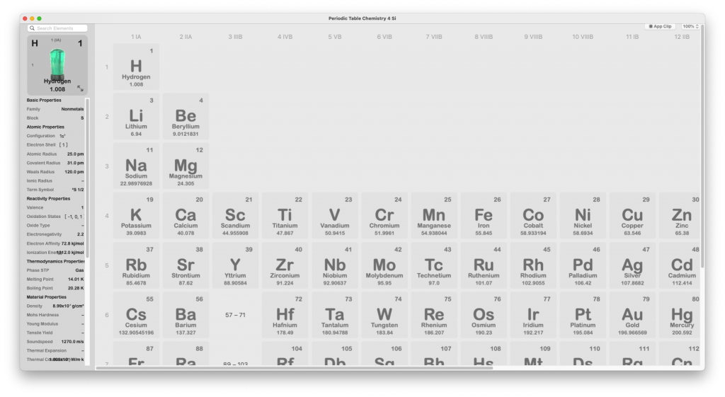 Periodic Table Chemistry 4 Si For Mac一款3D化学元素周期表工具 V4.2.22