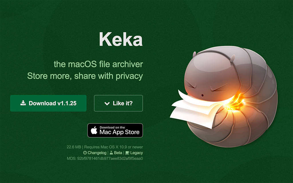Keka V1.1.25 MAC解压缩软件 MAC必装软件系列-01 - 